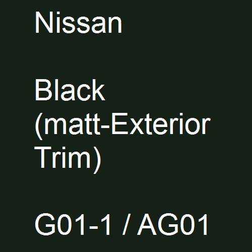 Nissan, Black (matt-Exterior Trim), G01-1 / AG01.